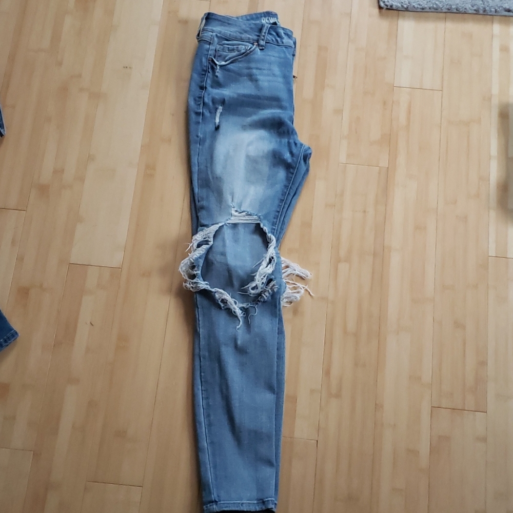 Ripped jean, used.